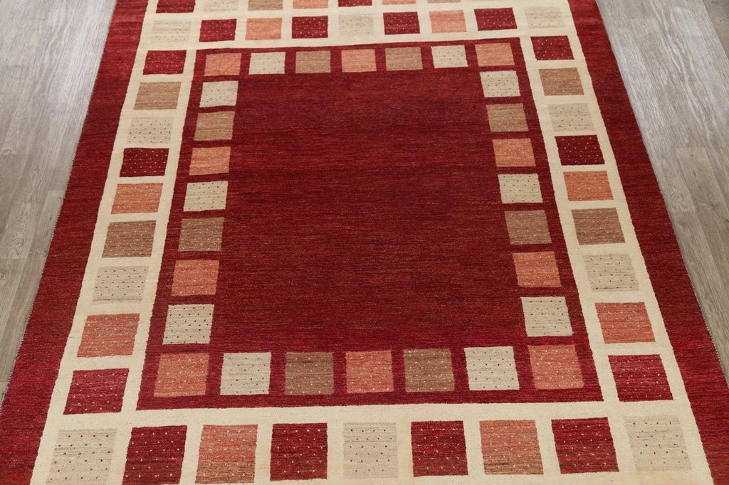 Geometric Gabbeh Kashkoli Oriental Area Rug 9x12