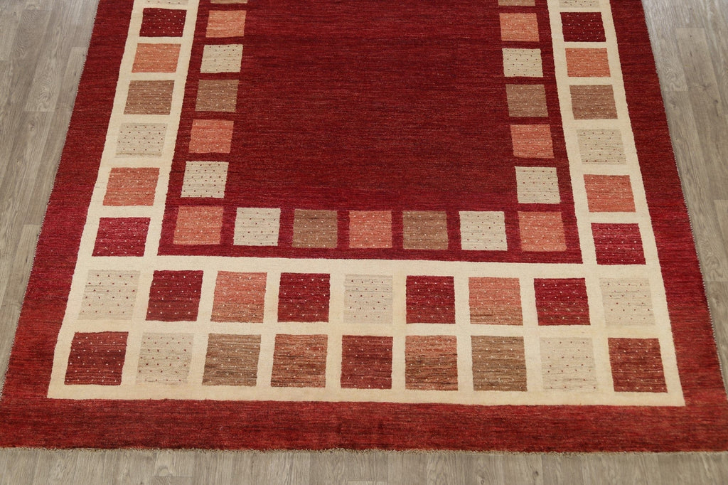 Geometric Gabbeh Kashkoli Oriental Area Rug 9x12