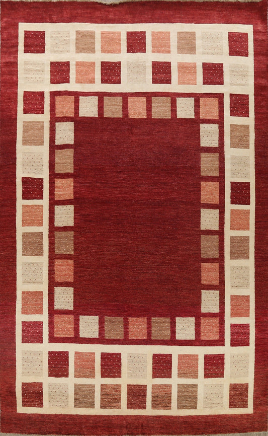 Geometric Gabbeh Kashkoli Oriental Area Rug 9x12