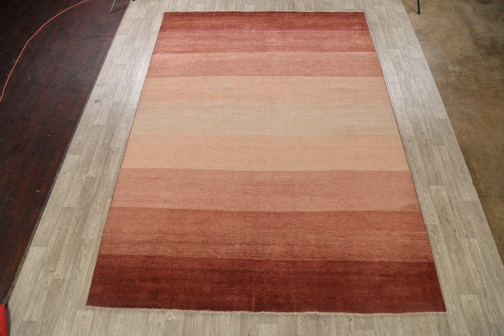 Striped Gabbeh Kashkoli Oriental Area Rug 9x13