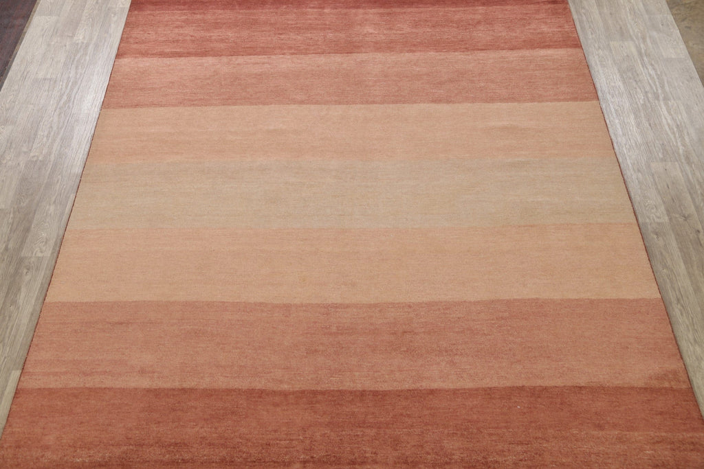 Striped Gabbeh Kashkoli Oriental Area Rug 9x13