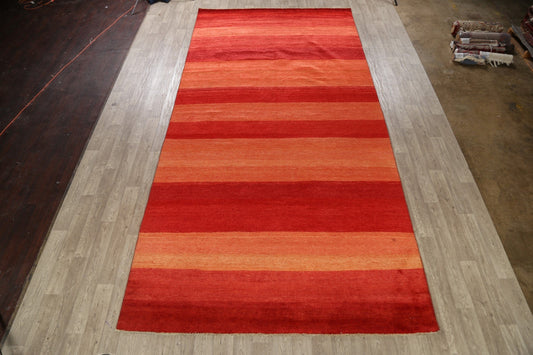 Striped Gabbeh Kashkoli Oriental Runner Rug 8x16