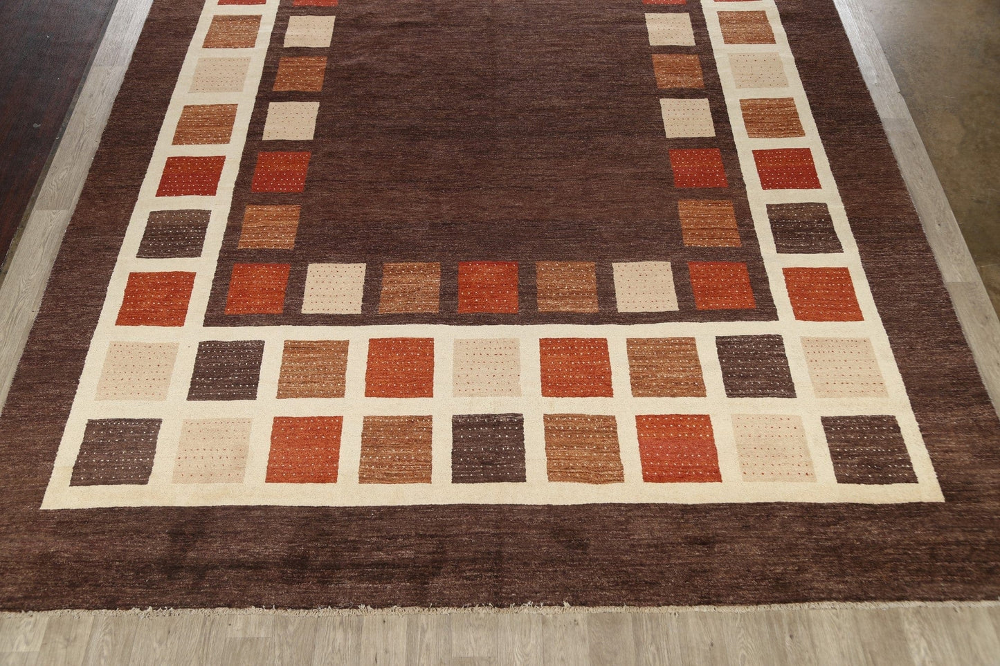 Geometric Gabbeh Oriental Runner Rug 12x18 Large