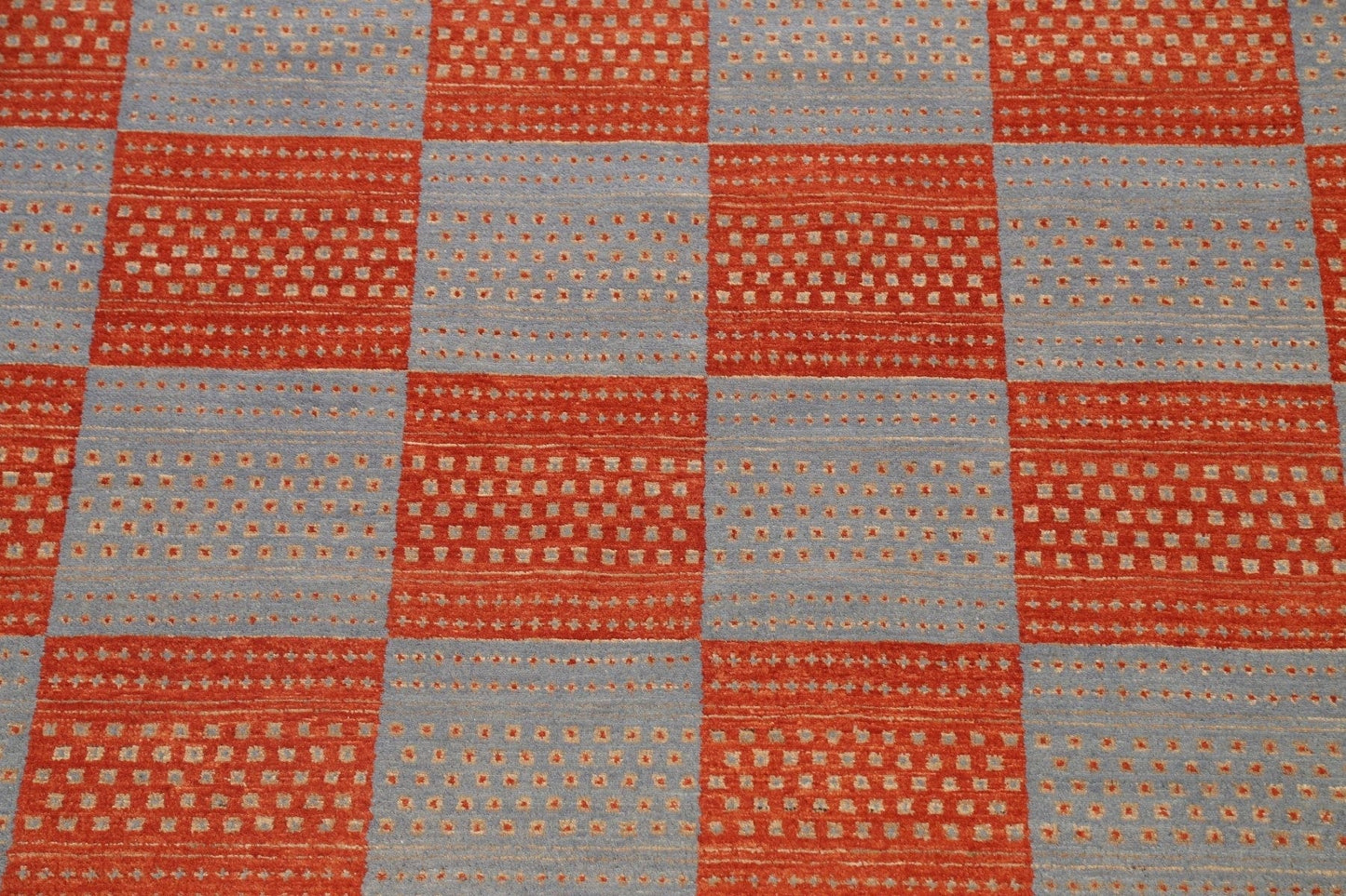 Checkered Gabbeh Kashkoli Oriental Area Rug 8x11