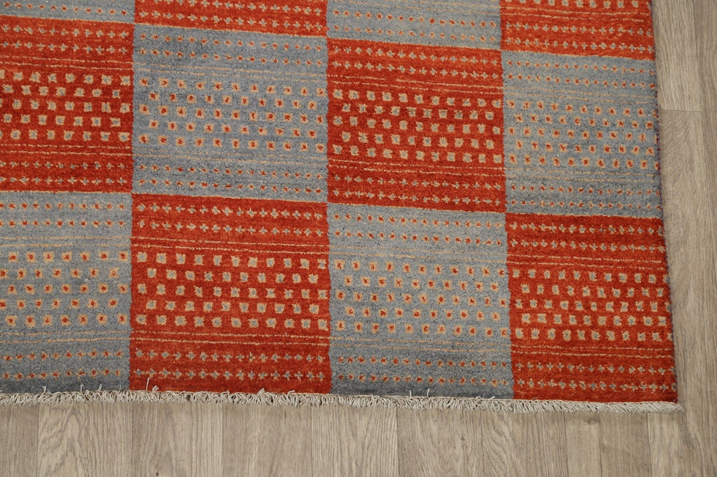 Checkered Gabbeh Kashkoli Oriental Area Rug 8x11