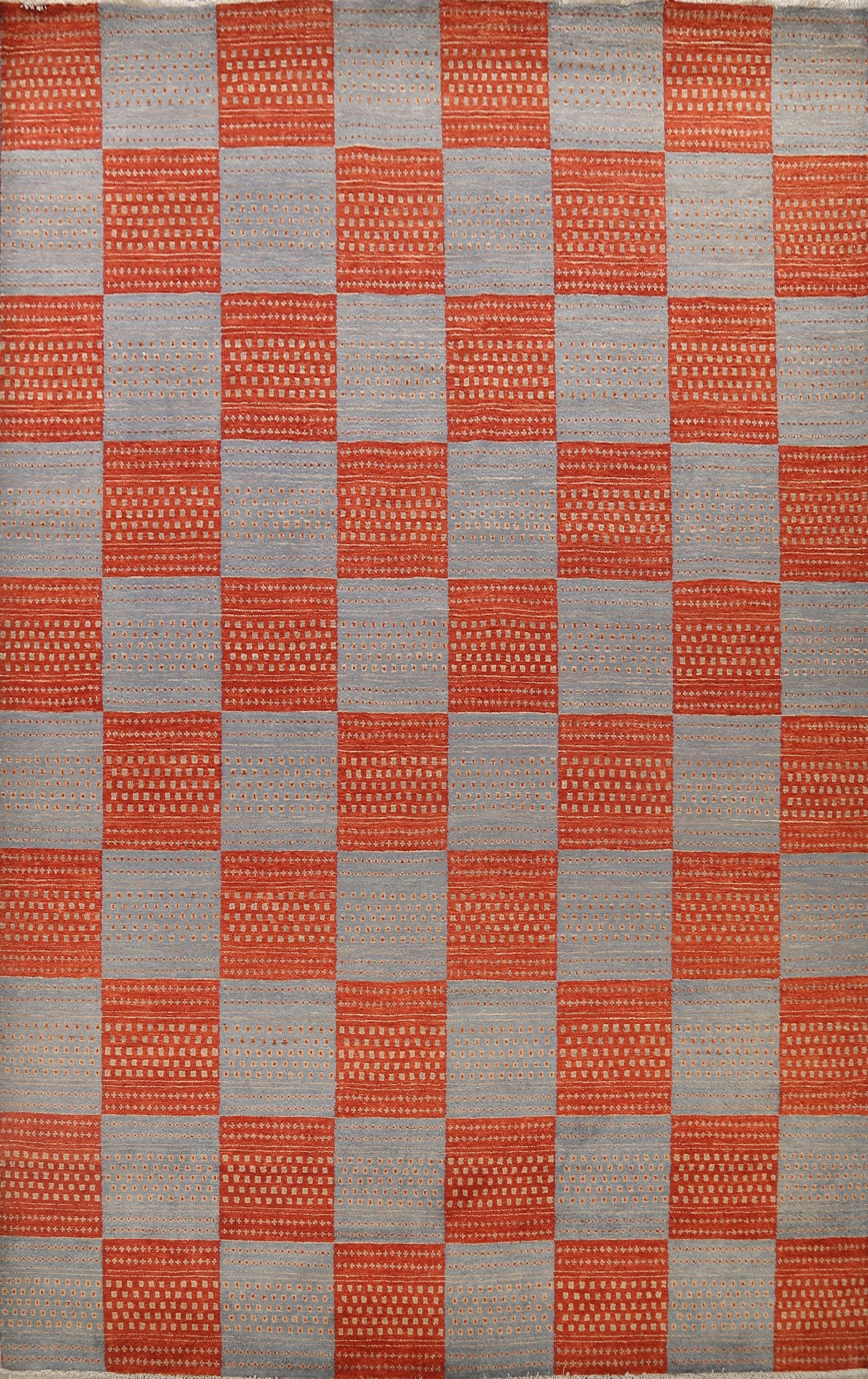 Checkered Gabbeh Kashkoli Oriental Area Rug 8x11