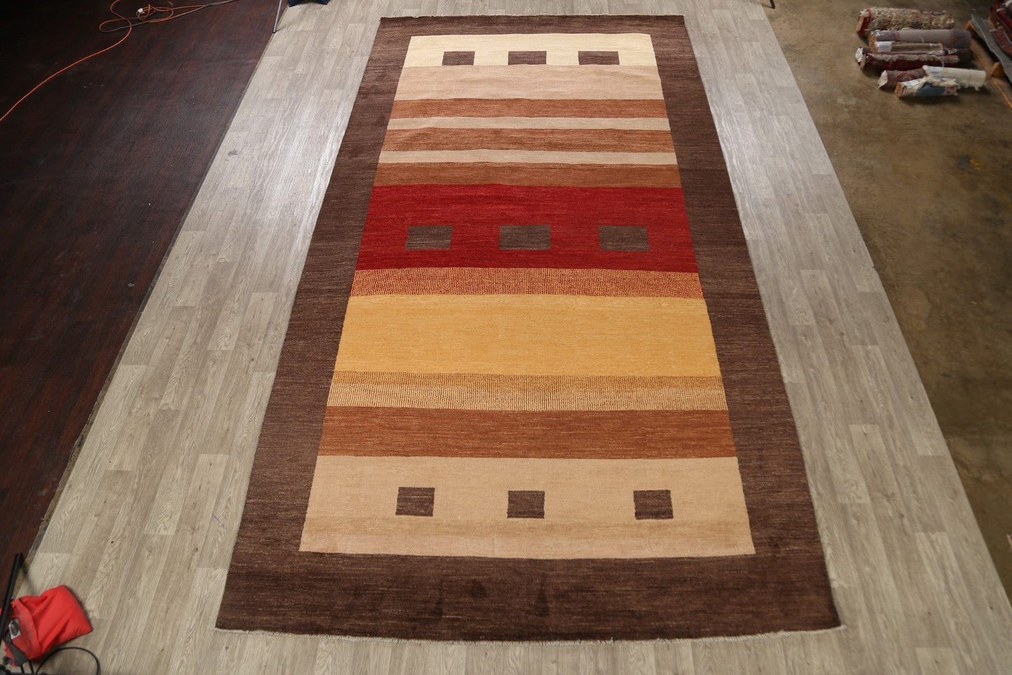 Geometric Gabbeh Kashkoli Oriental Runner Rug 8x16