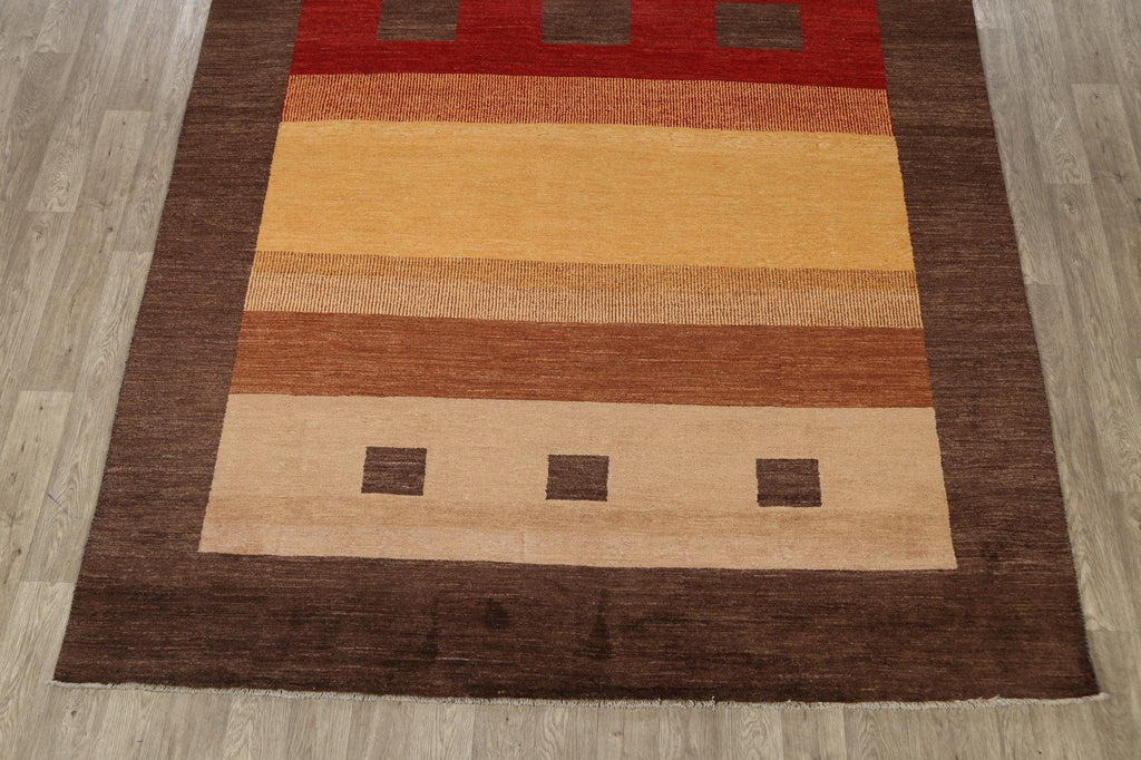 Geometric Gabbeh Kashkoli Oriental Runner Rug 8x16