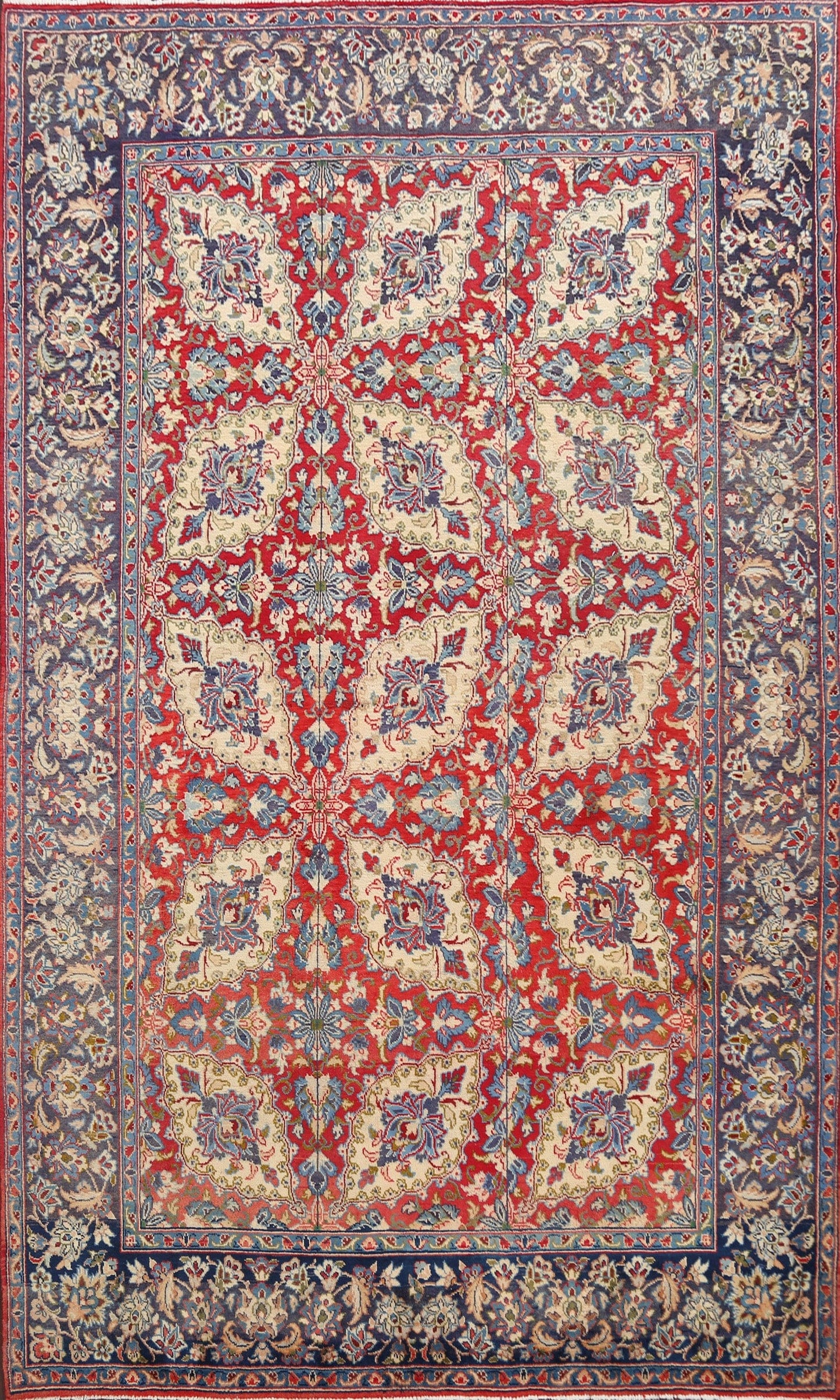 All-Over Floral Isfahan Persian Area Rug 7x9