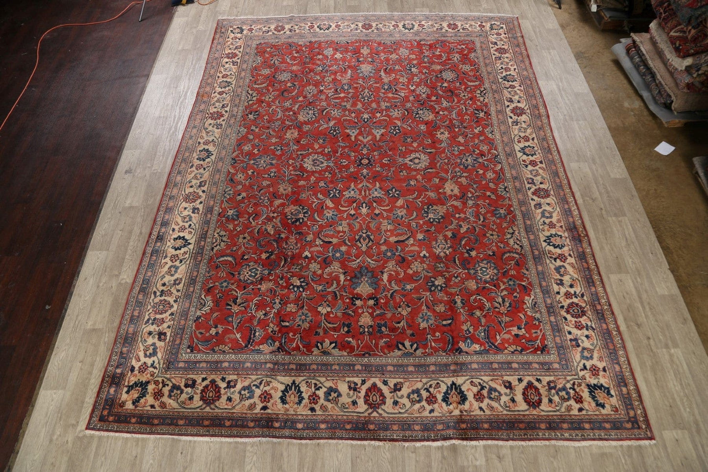 Antique Floral Mahal Persian Area Rug 10x14