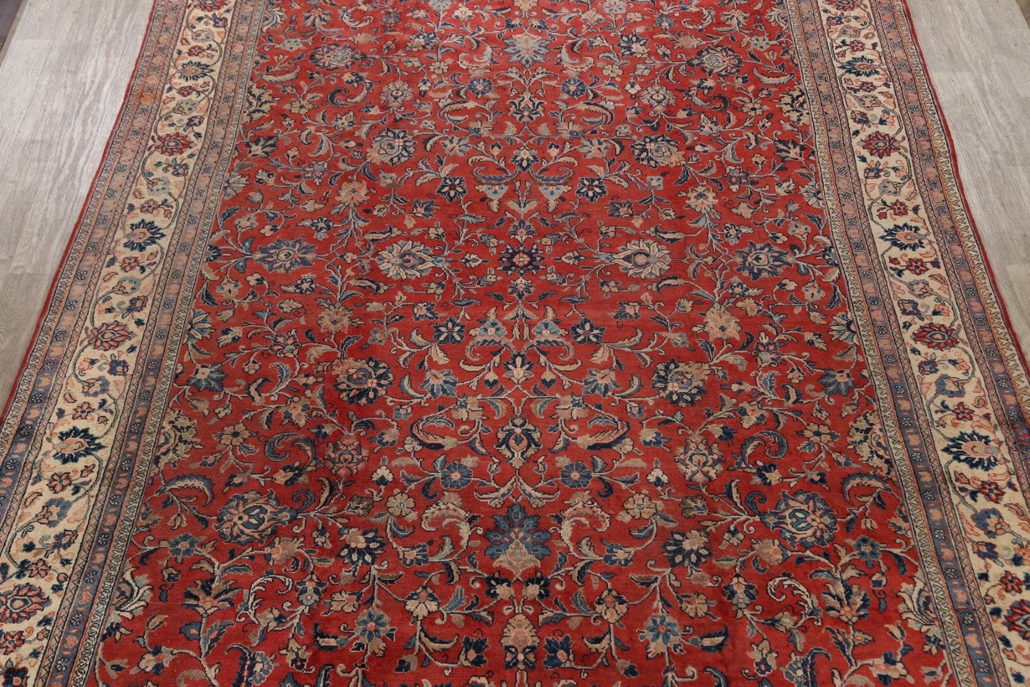 Antique Floral Mahal Persian Area Rug 10x14