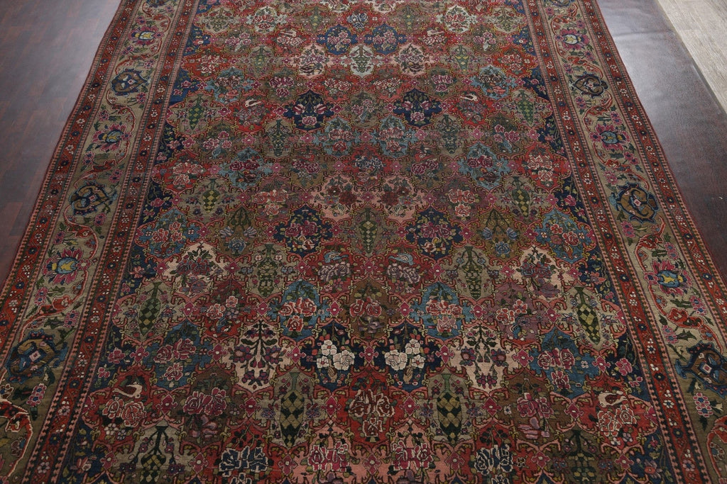 Pre-1900 Antique Vegetable Dye Bakhtiari Persian Area Rug 11x19