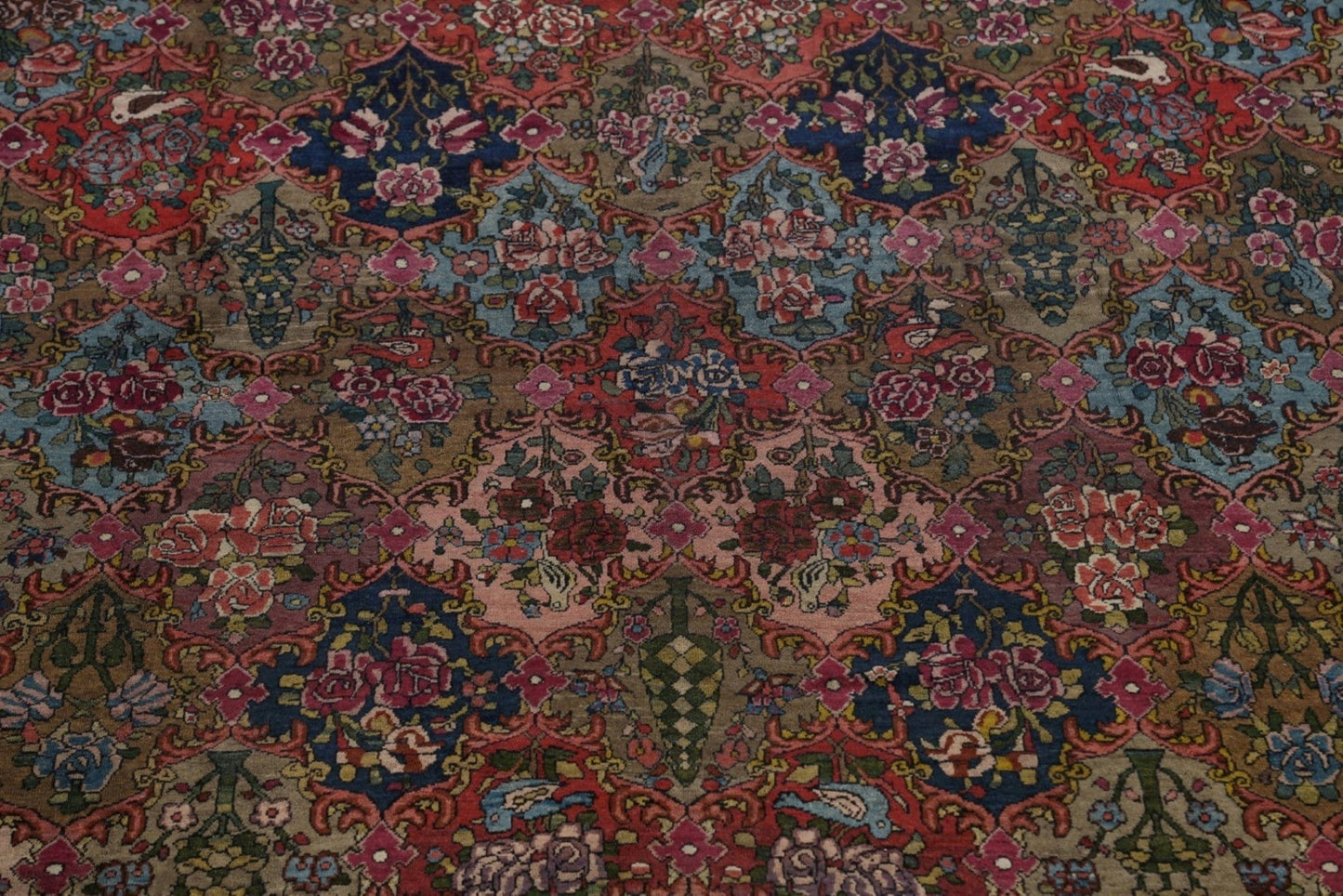 Pre-1900 Antique Vegetable Dye Bakhtiari Persian Area Rug 11x19