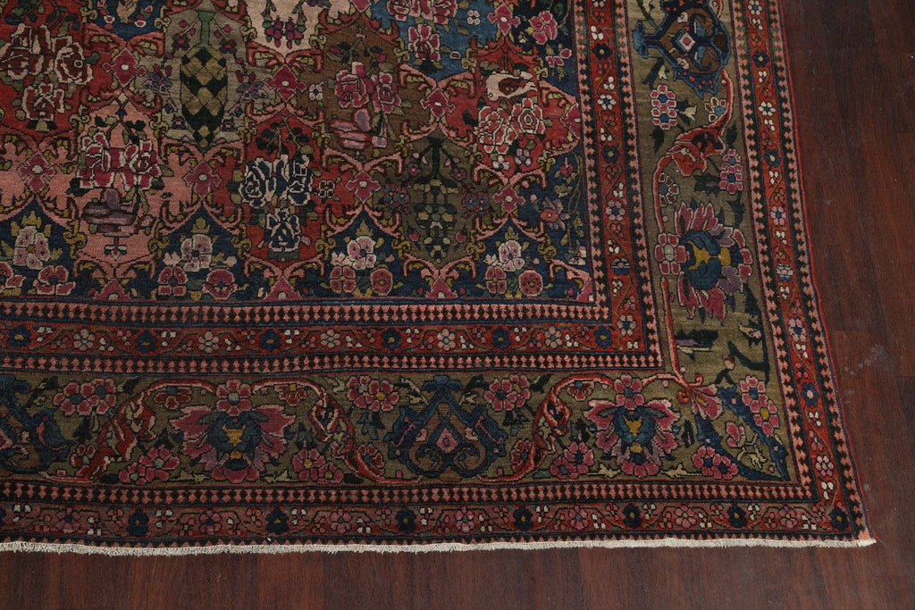 Pre-1900 Antique Vegetable Dye Bakhtiari Persian Area Rug 11x19