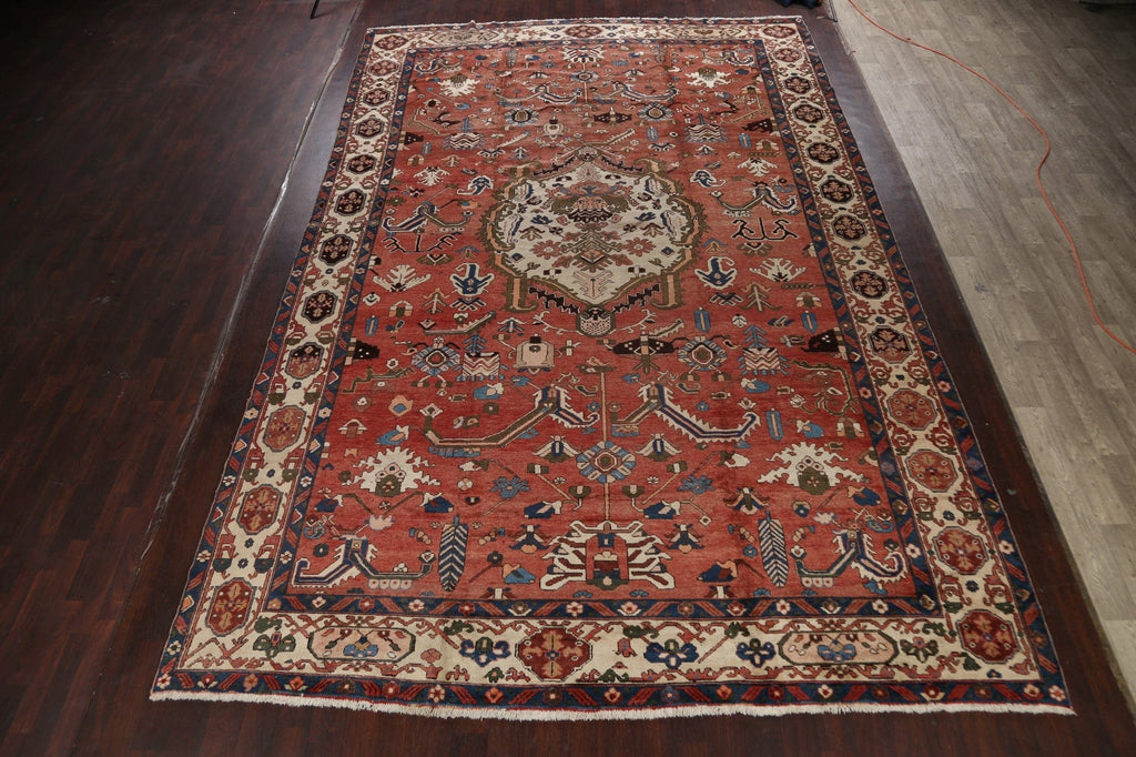 Antique Vegetable Dye Bakhtiari Persian Area Rug 11x16