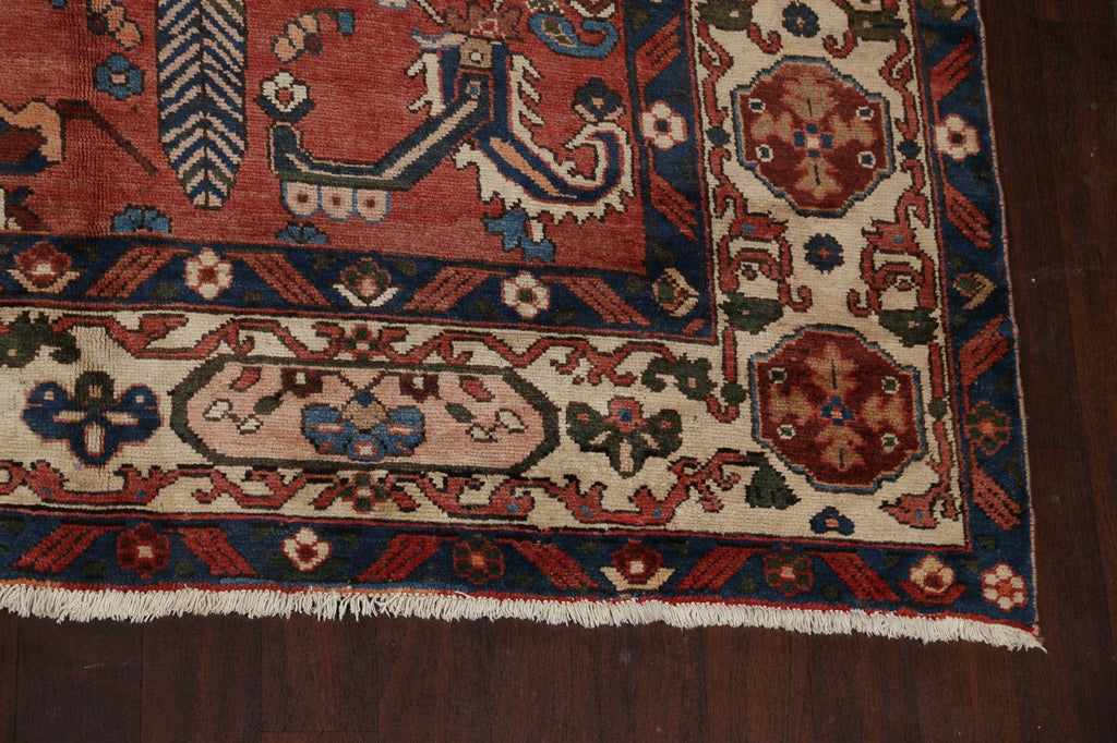 Antique Vegetable Dye Bakhtiari Persian Area Rug 11x16