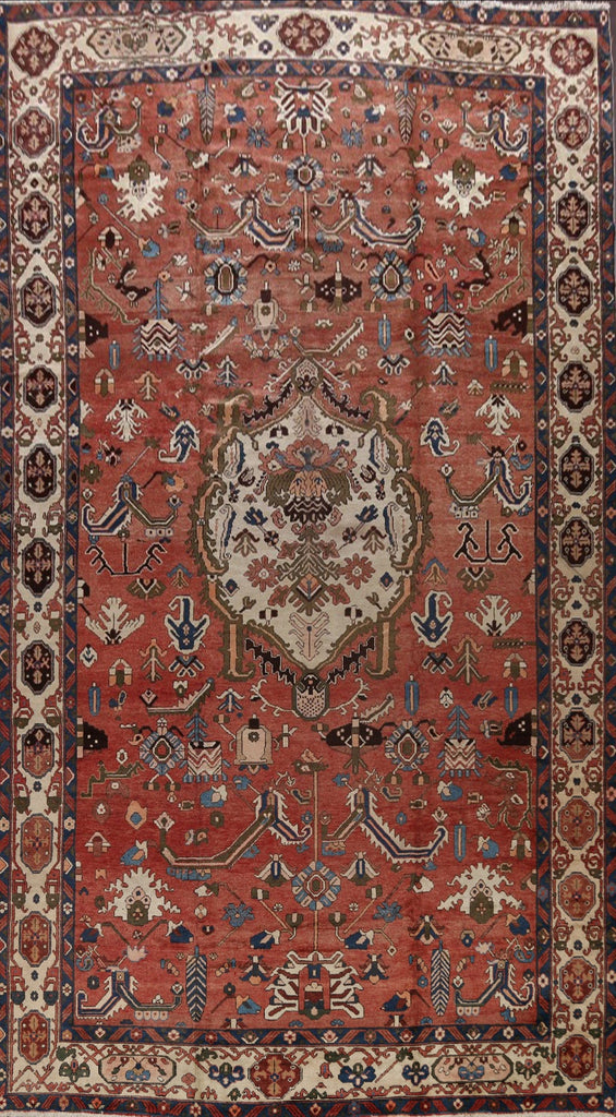 Antique Vegetable Dye Bakhtiari Persian Area Rug 11x16