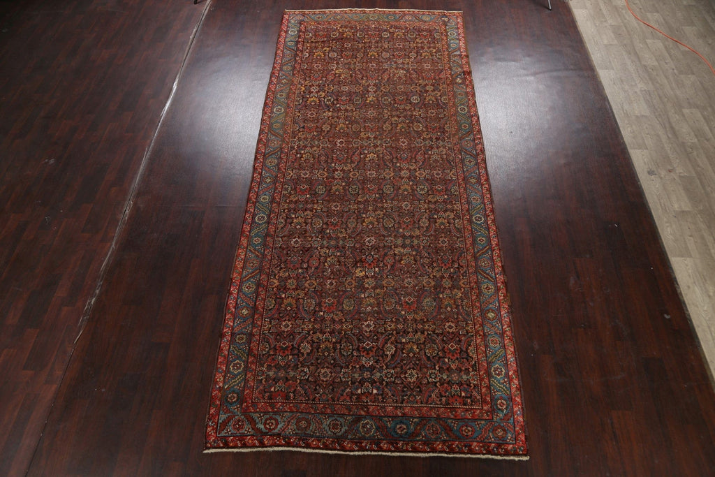 Pre-1900 Antique Floral Heriz Persian Area Rug 6x14