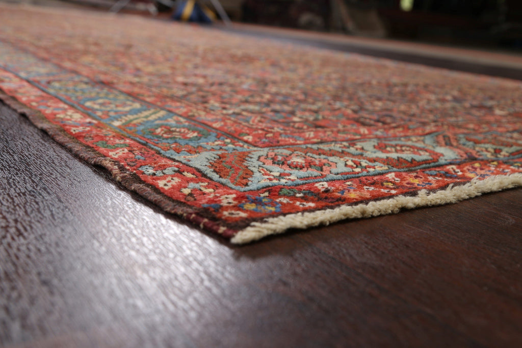 Pre-1900 Antique Floral Heriz Persian Area Rug 6x14