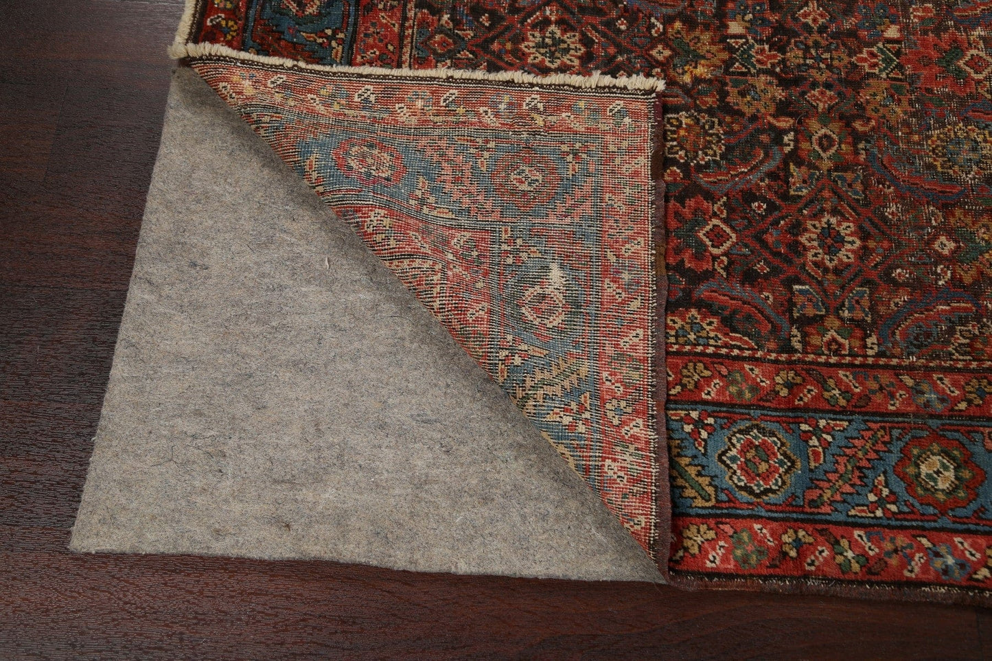 Pre-1900 Antique Floral Heriz Persian Area Rug 6x14