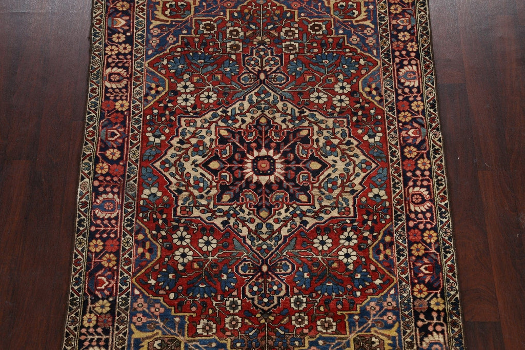 Antique Vegetable Dye Bakhtiari Persian Area Rug 5x7