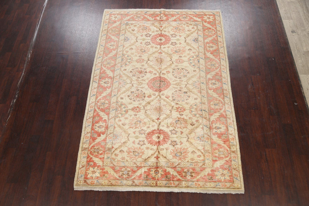 Floral Oushak Oriental Area Rug 6x9