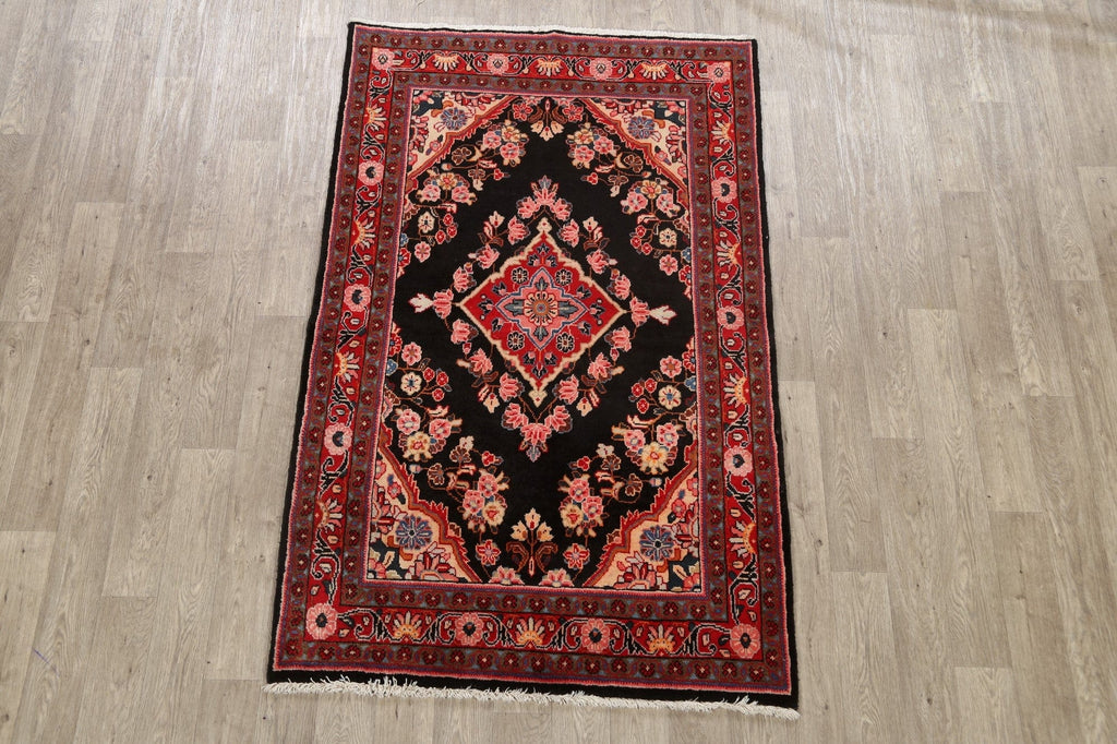 Floral Sarouk Persian Area Rug 4x7