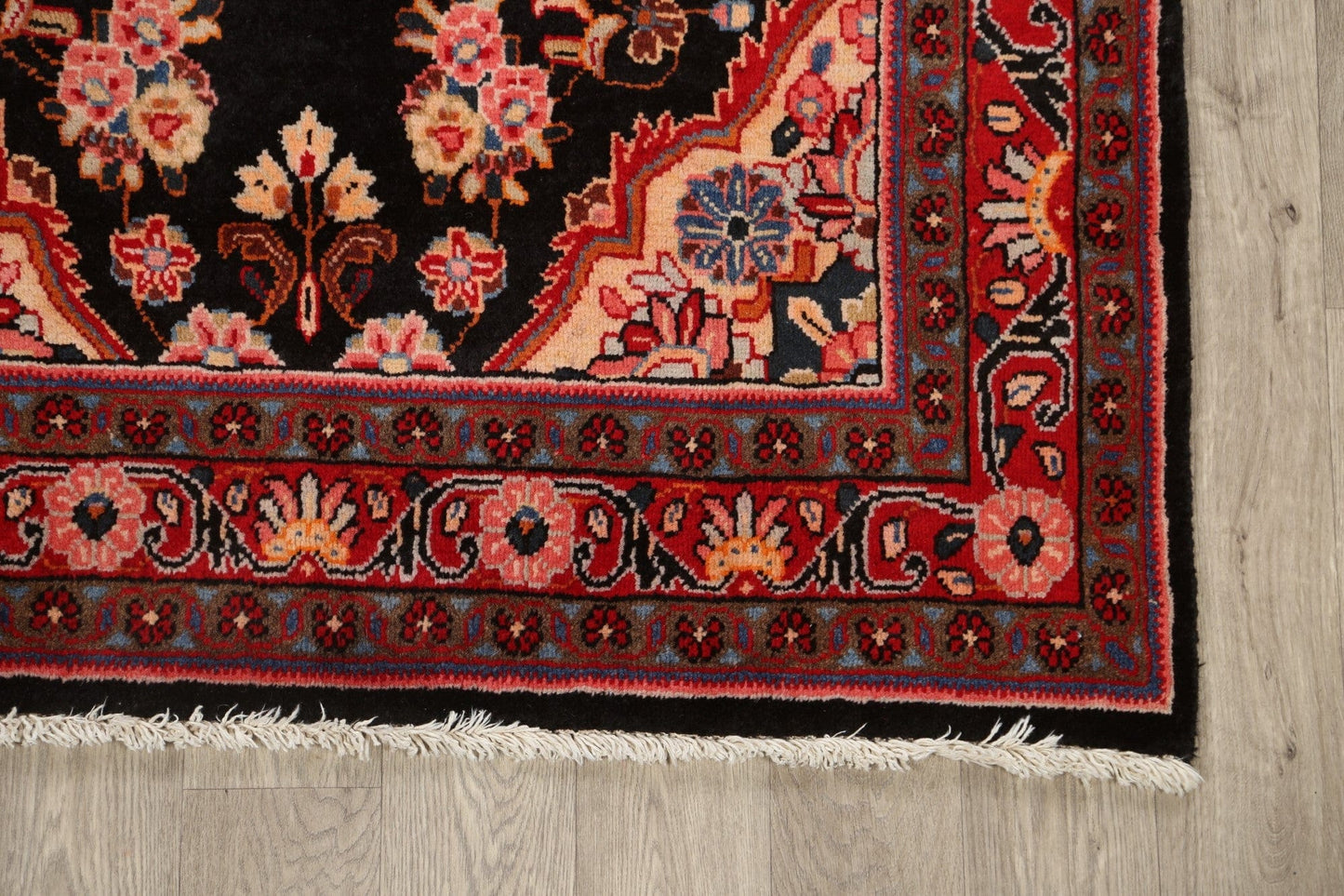 Floral Sarouk Persian Area Rug 4x7