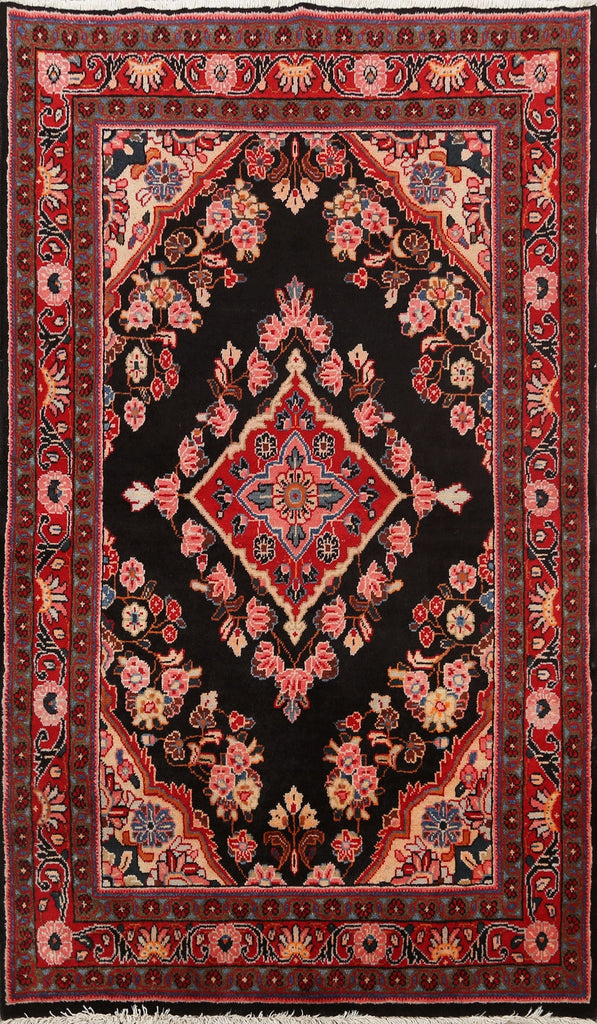 Floral Sarouk Persian Area Rug 4x7