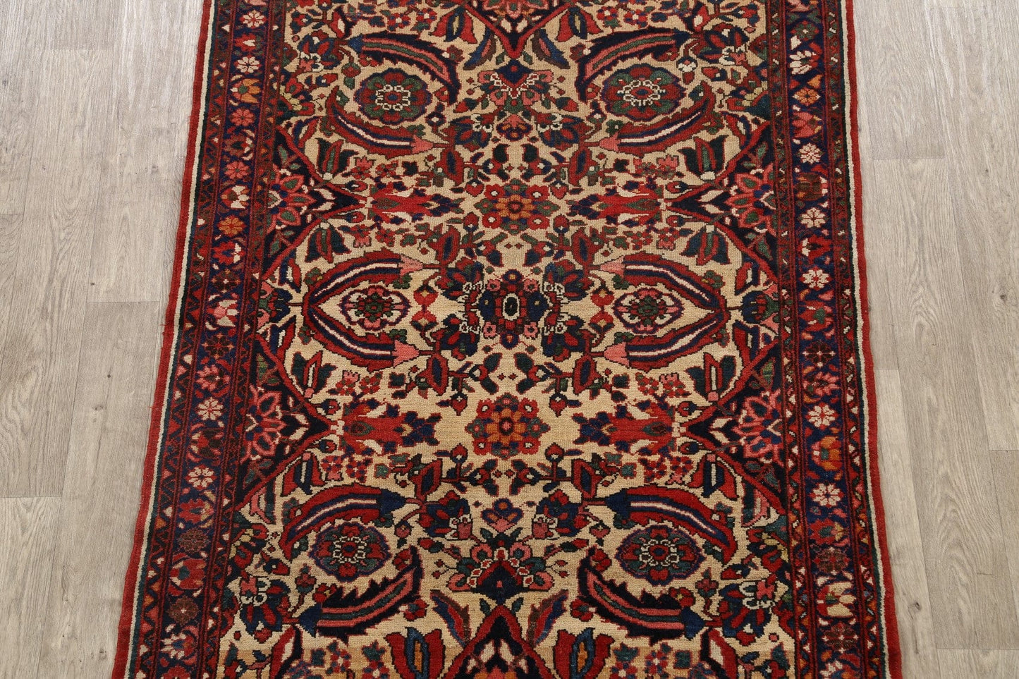 Antique Vegetable Dye Bakhtiari Persian Area Rug 5x6