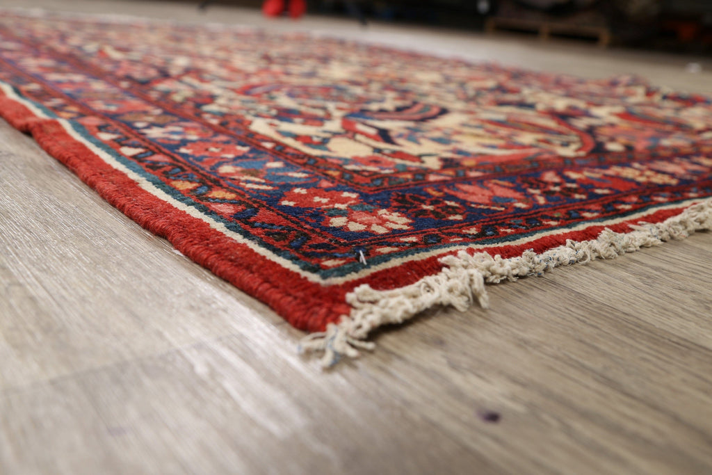 Antique Vegetable Dye Bakhtiari Persian Area Rug 5x6