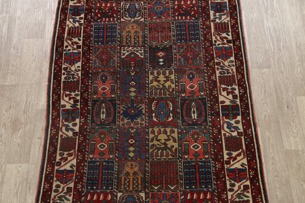 Antique Vegetable Dye Bakhtiari Persian Area Rug 5x7