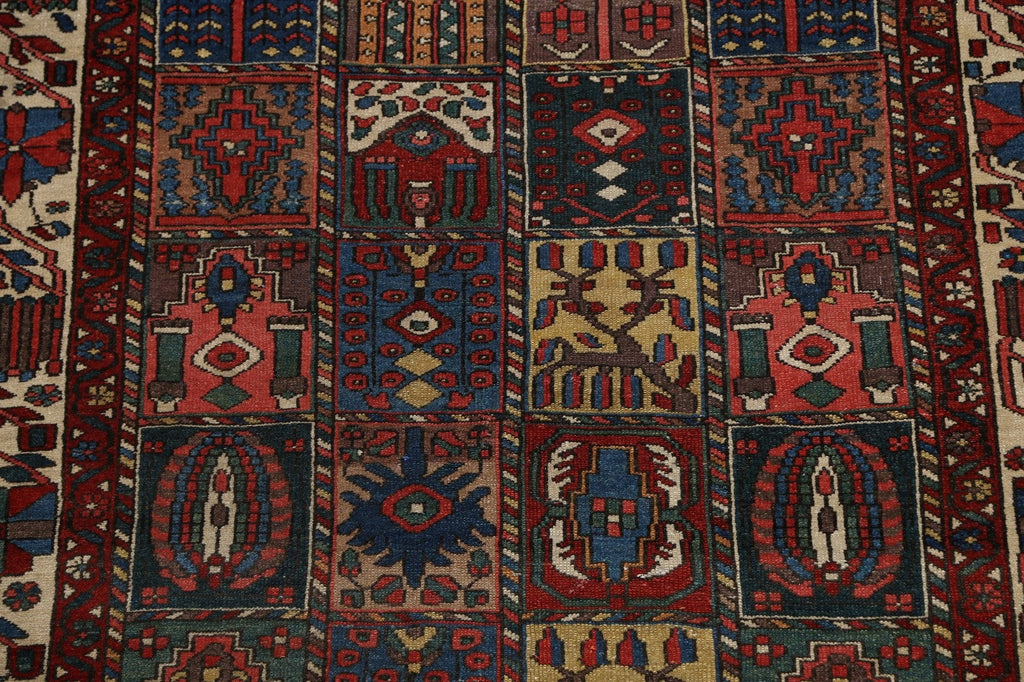 Antique Vegetable Dye Bakhtiari Persian Area Rug 5x7