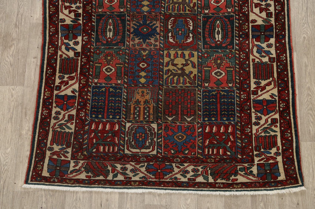 Antique Vegetable Dye Bakhtiari Persian Area Rug 5x7