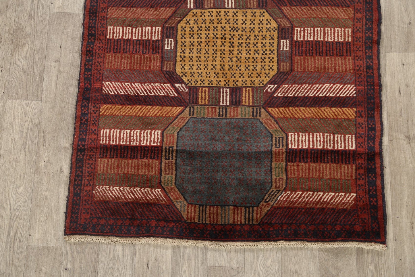 Geometric Balouch Afghan Oriental Area Rug 4x5