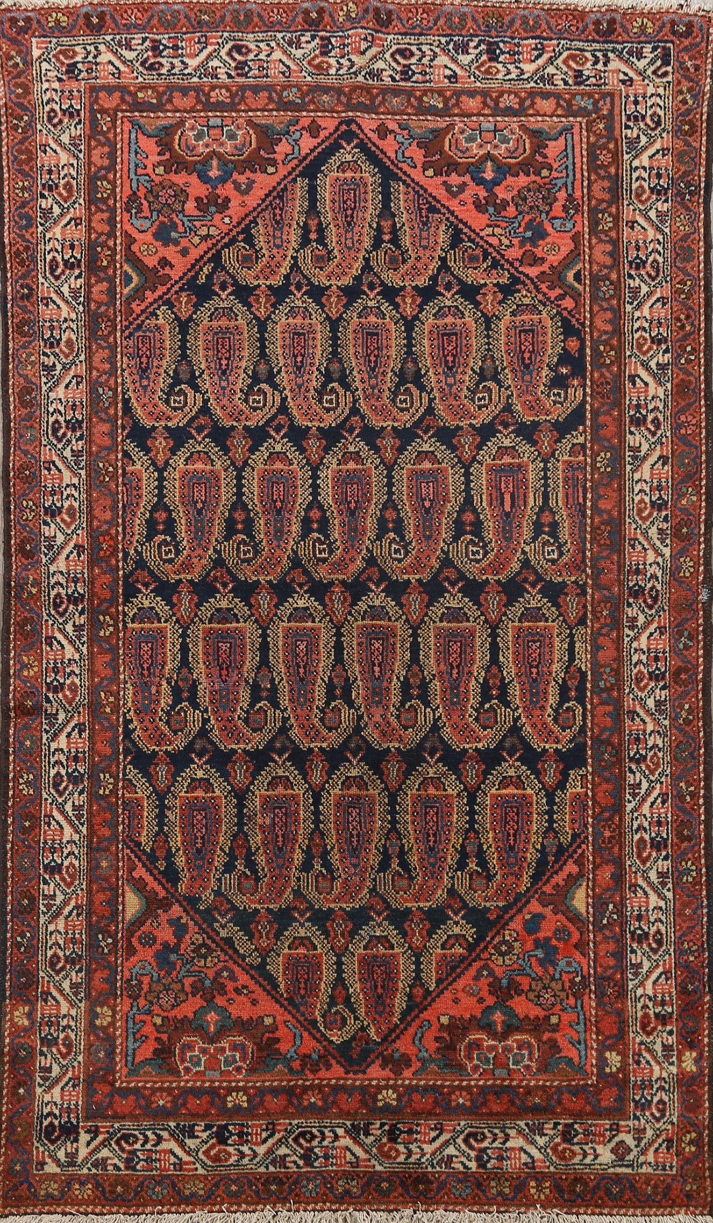 Antique All-Over Malayer Persian Area Rug 4x7