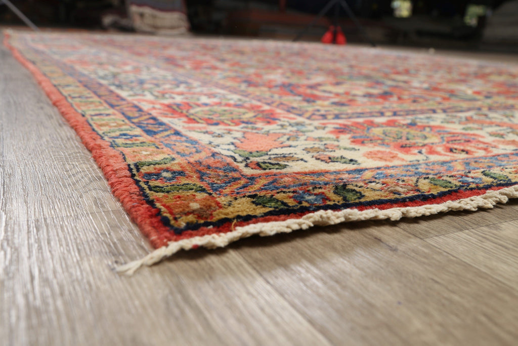 Pre-1900 Vegetable Dye Sultanabad Persian Area Rug 10x13