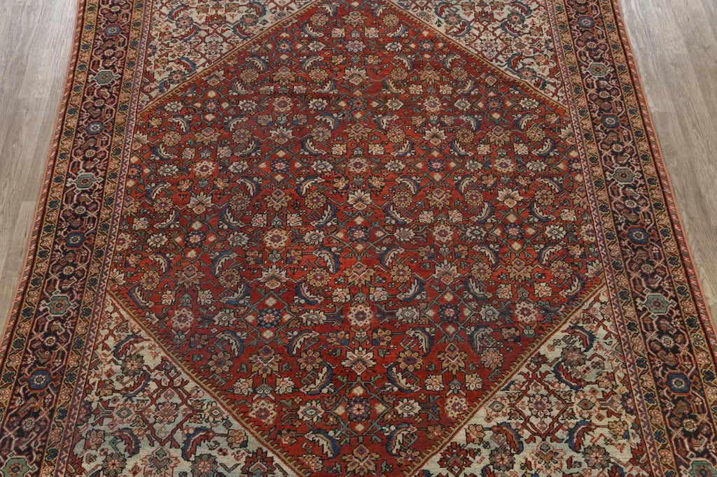 Pre-1900 Vegetable Dye Sultanabad Persian Area Rug 9x11