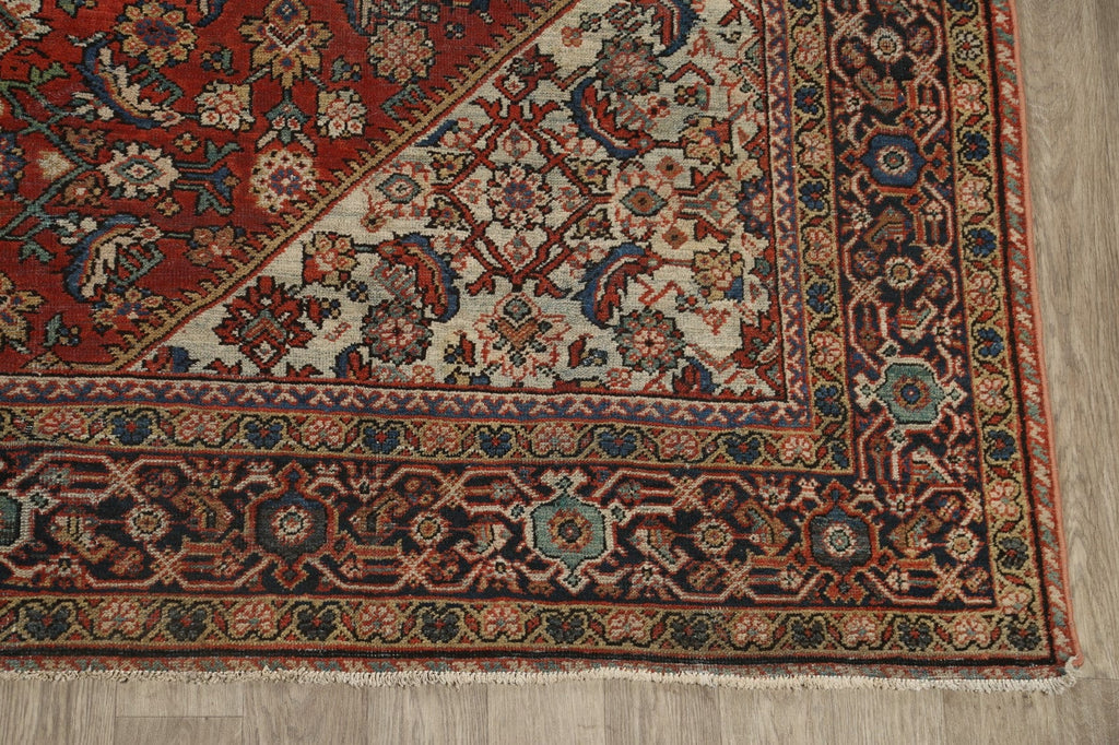 Pre-1900 Vegetable Dye Sultanabad Persian Area Rug 9x11