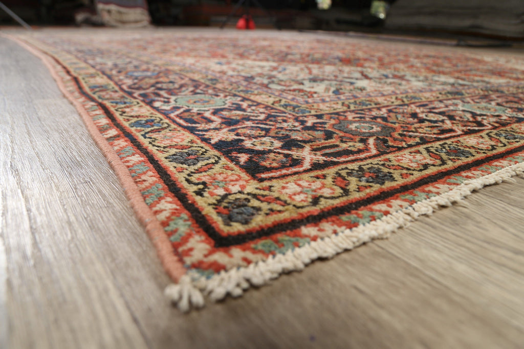 Pre-1900 Vegetable Dye Sultanabad Persian Area Rug 9x11