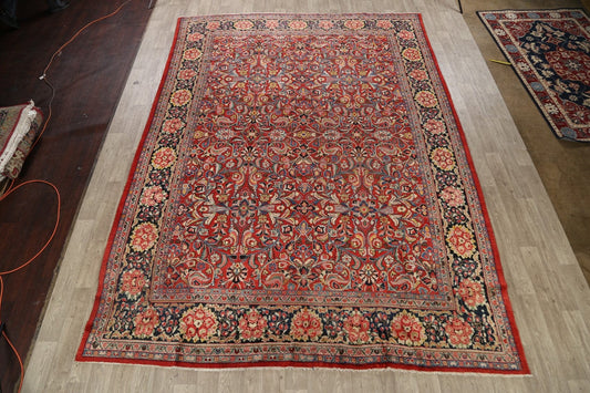 Antique Vegetable Dye Sultanabad Persian Area Rug 10x14