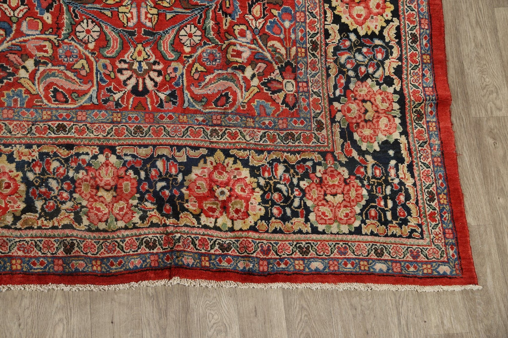 Antique Vegetable Dye Sultanabad Persian Area Rug 10x14