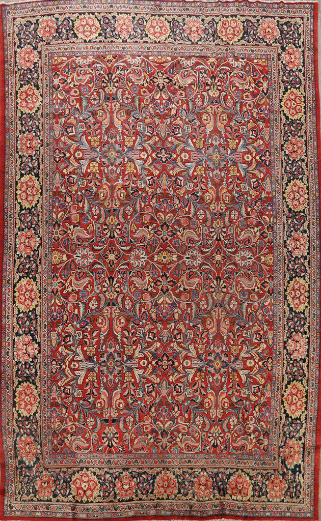 Antique Vegetable Dye Sultanabad Persian Area Rug 10x14