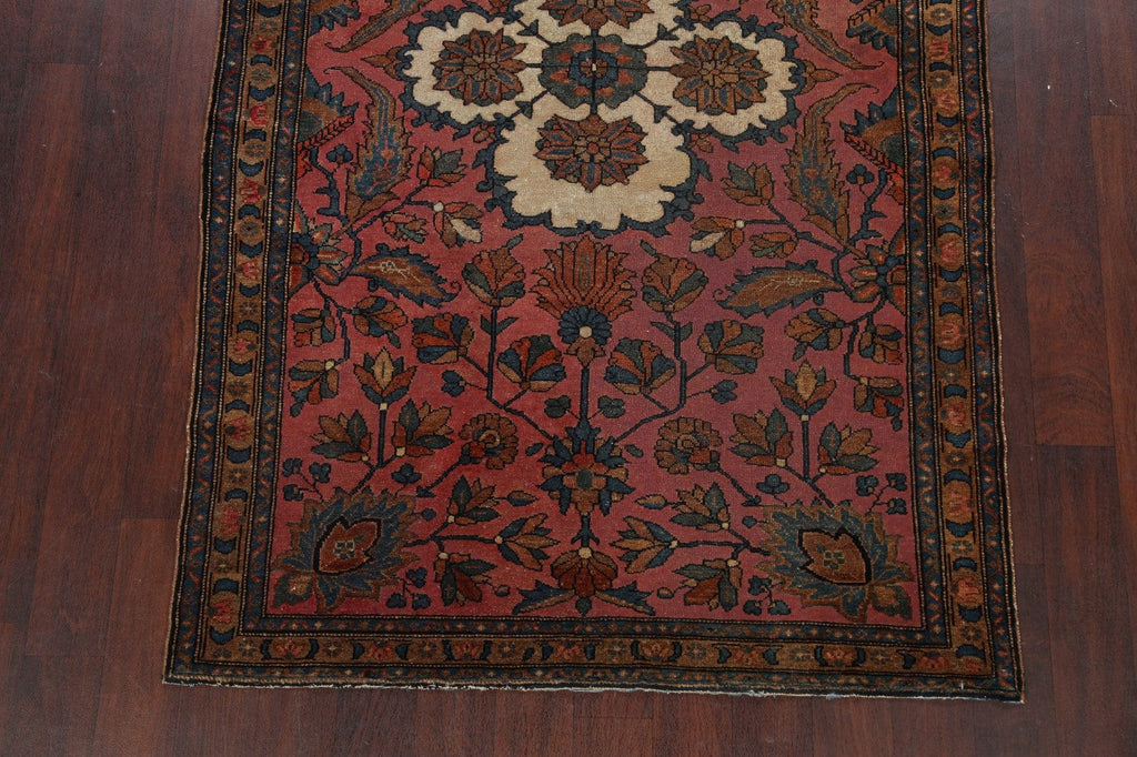 Pre-1900 Antique Vegetable Dye Lilian Persian Area Rug 5x7