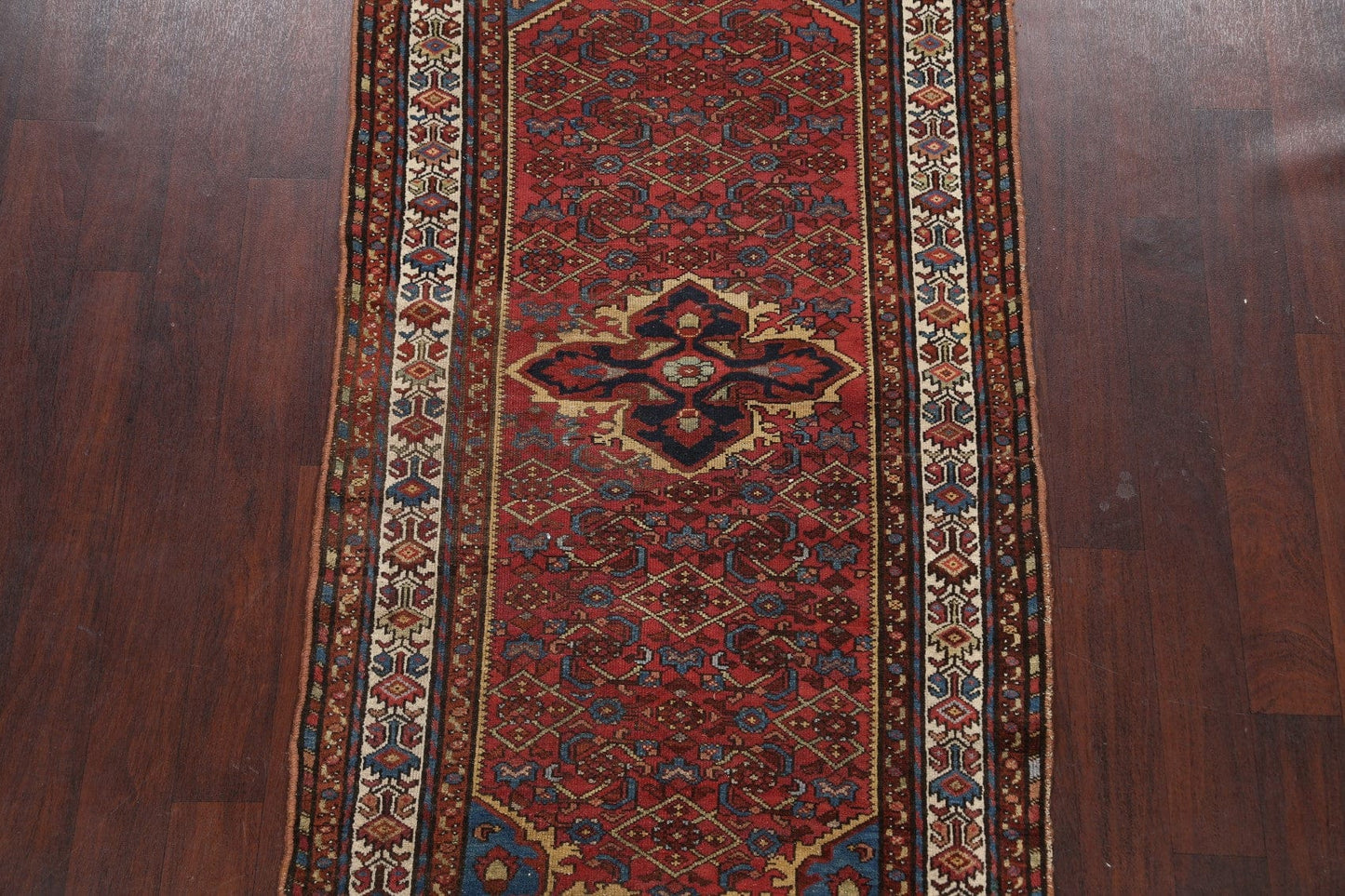 Pre-1900 Antique Vegetable Dye Malayer Persian Area Rug 4x7