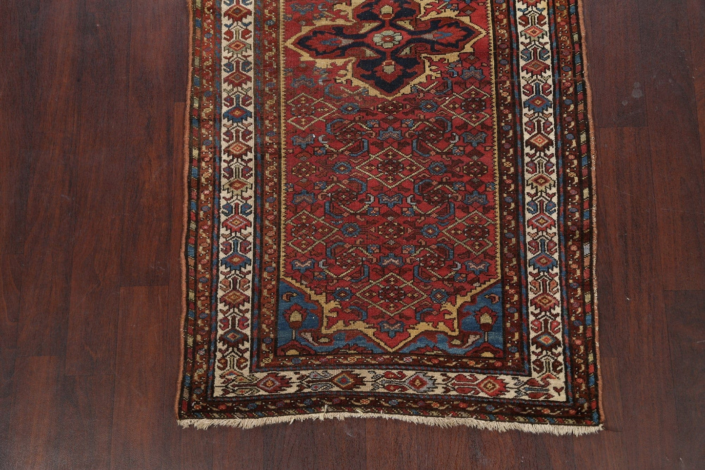 Pre-1900 Antique Vegetable Dye Malayer Persian Area Rug 4x7