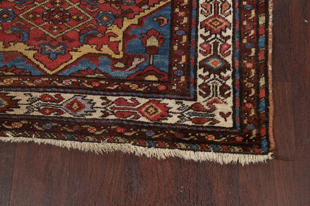 Pre-1900 Antique Vegetable Dye Malayer Persian Area Rug 4x7