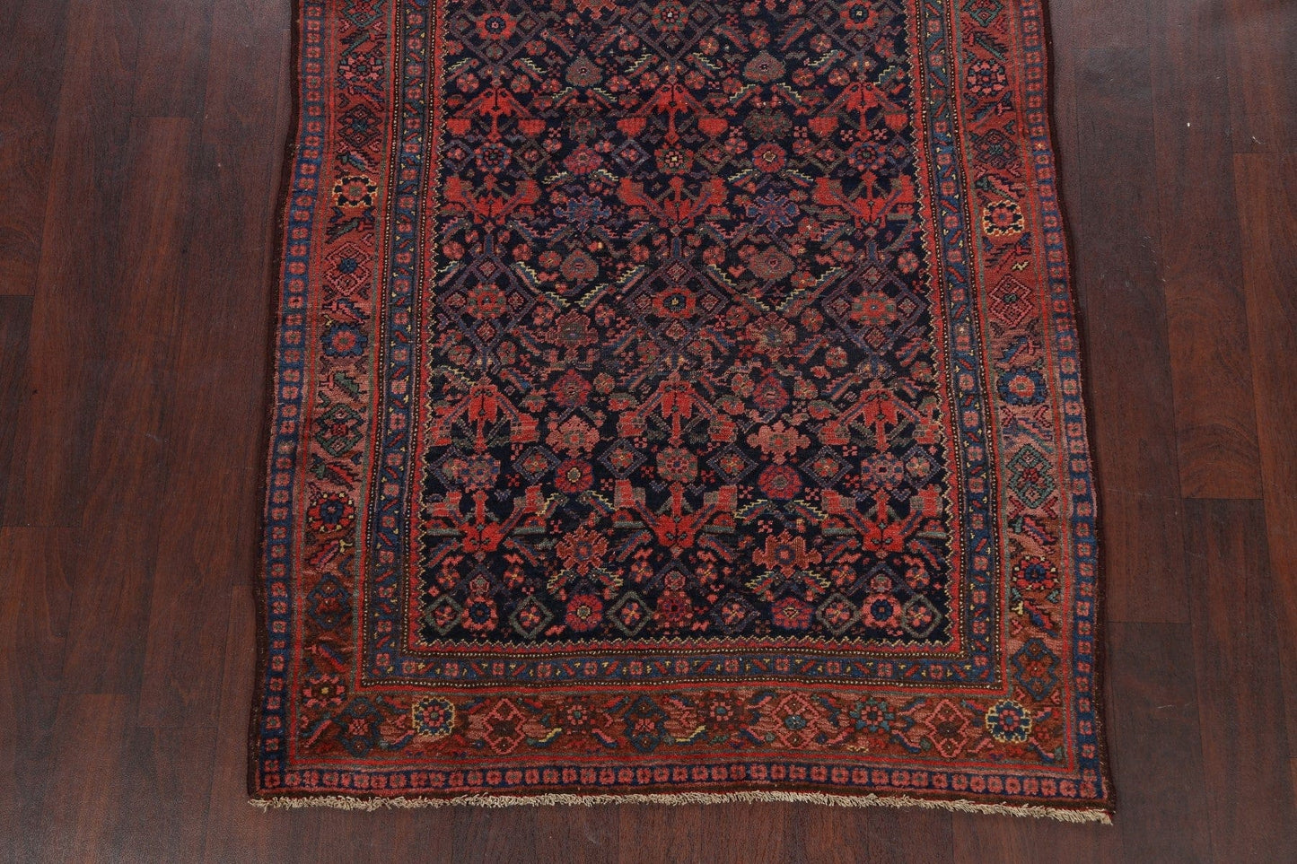 Antique Geometric Bidjar Persian Area Rug 4x8