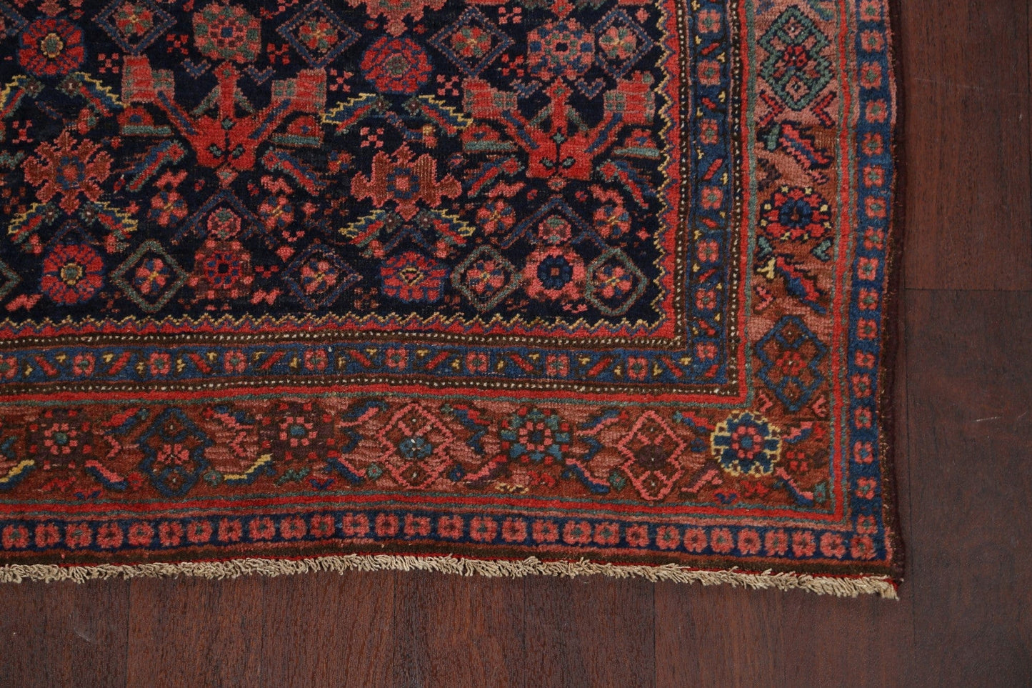 Antique Geometric Bidjar Persian Area Rug 4x8