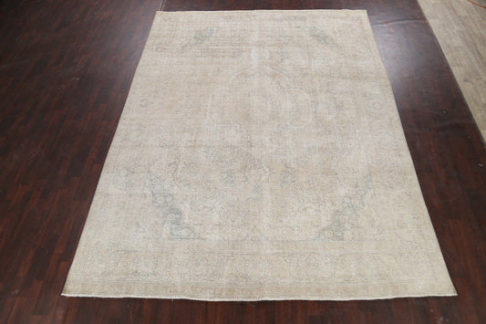 Muted Distressed Tabriz Persian Area Rug 10x13